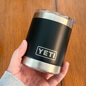 YETI Rambler 10 oz Lowball in the Black and SIlver